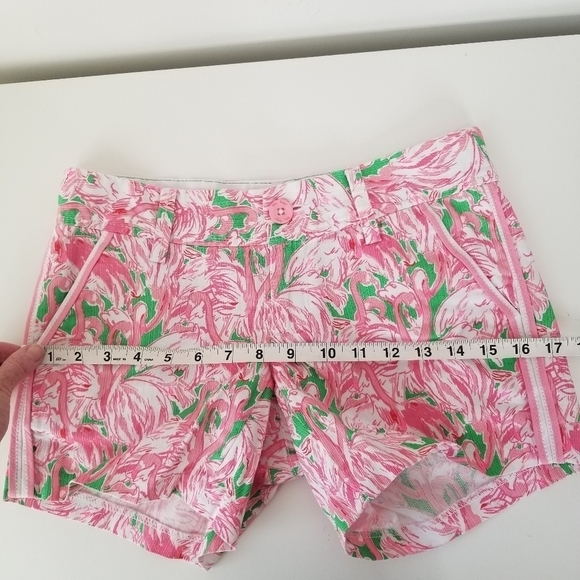 Lilly Pulitzer The Callahan Short Size 00 Pink Colony Flamingo Print - Picture 3 of 13